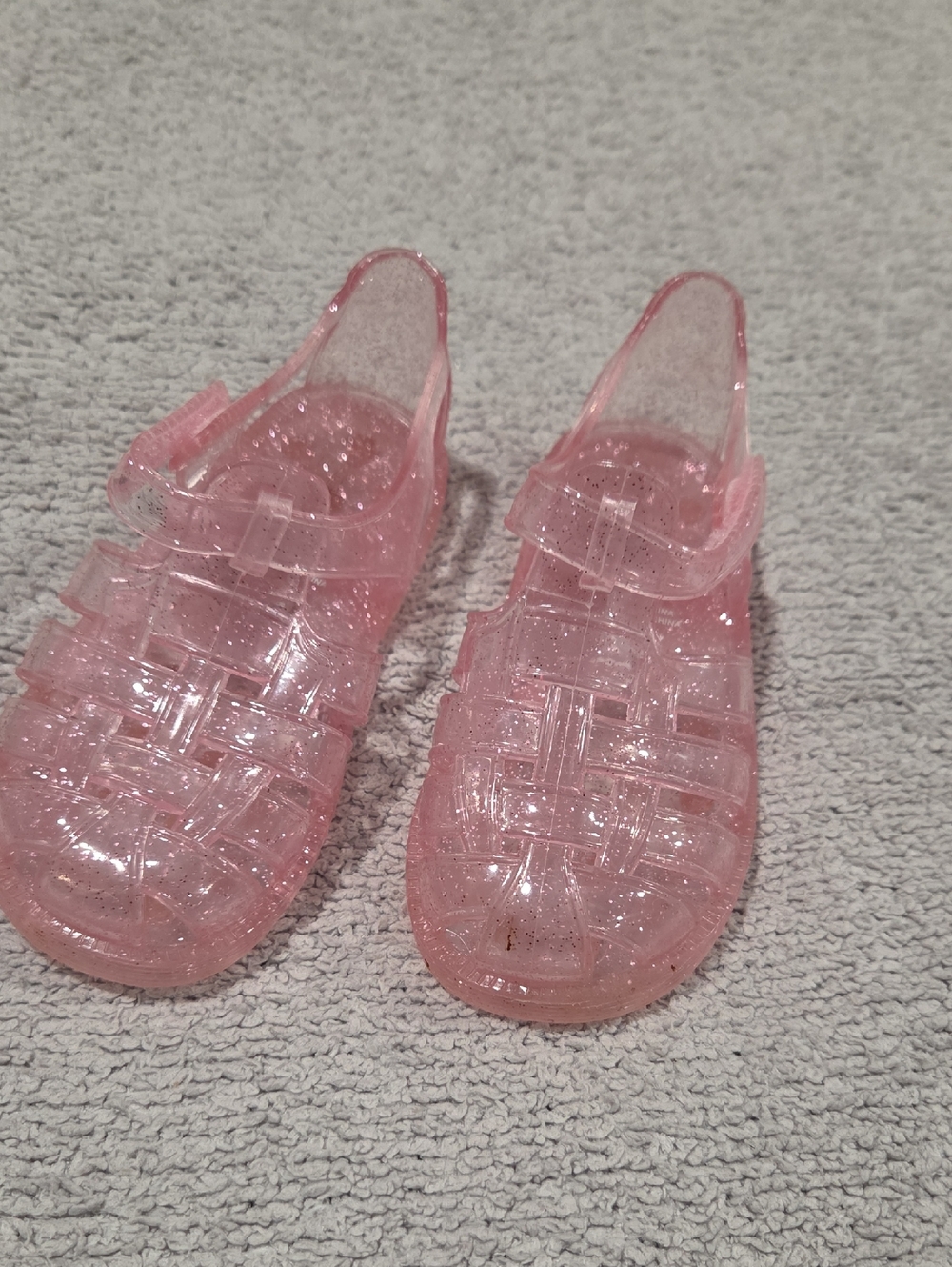 Baby GAP Pink Glitter Jelly Sandals for TODDLER